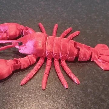 Mô hình tôm hùm khớp nối in 3D linh hoạt