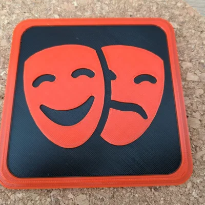 Lót ly mặt nạ kịch nghệ độc đáo - File in 3D chất lượng cao