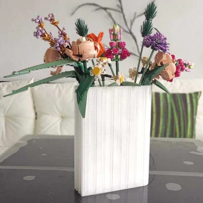 Mẫu lọ hoa 3D Vase book trang trí decor hiện đại