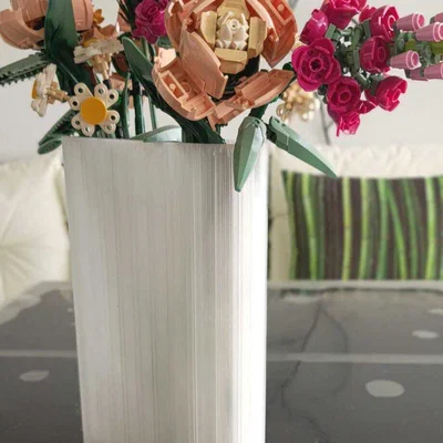 Mẫu lọ hoa 3D Vase book trang trí decor hiện đại