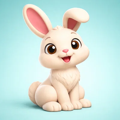 Mô hình chú thỏ Phục sinh (Easter Bunny) 3D siêu đáng yêu