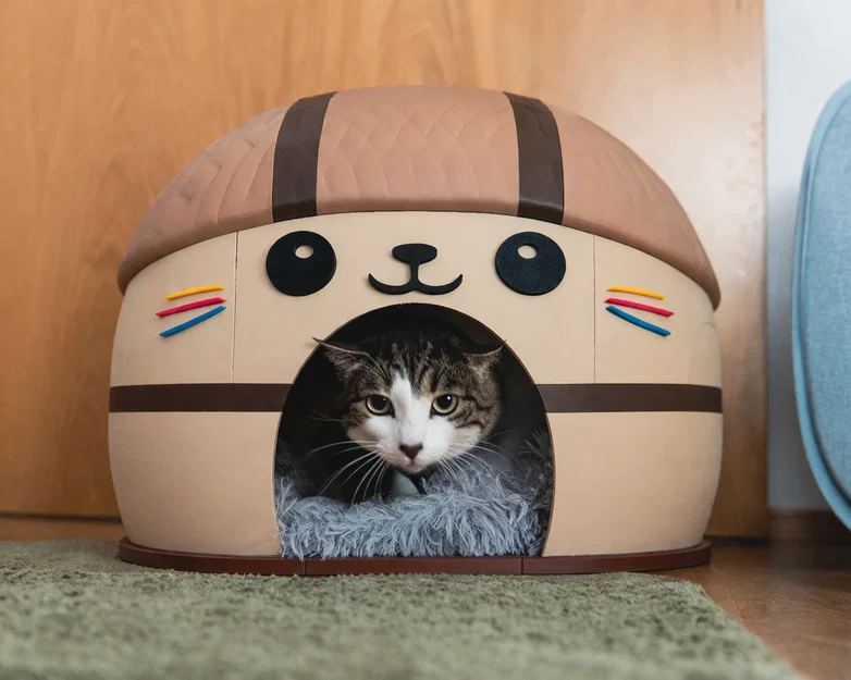 Nhà Mèo Kawai Dễ Thương - Ngôi Nhà Cho Thú Cưng Cỡ Lớn - Image 2