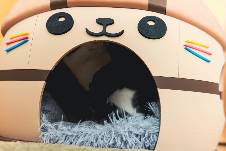 Nhà Mèo Kawai Dễ Thương - Ngôi Nhà Cho Thú Cưng Cỡ Lớn - Image 5