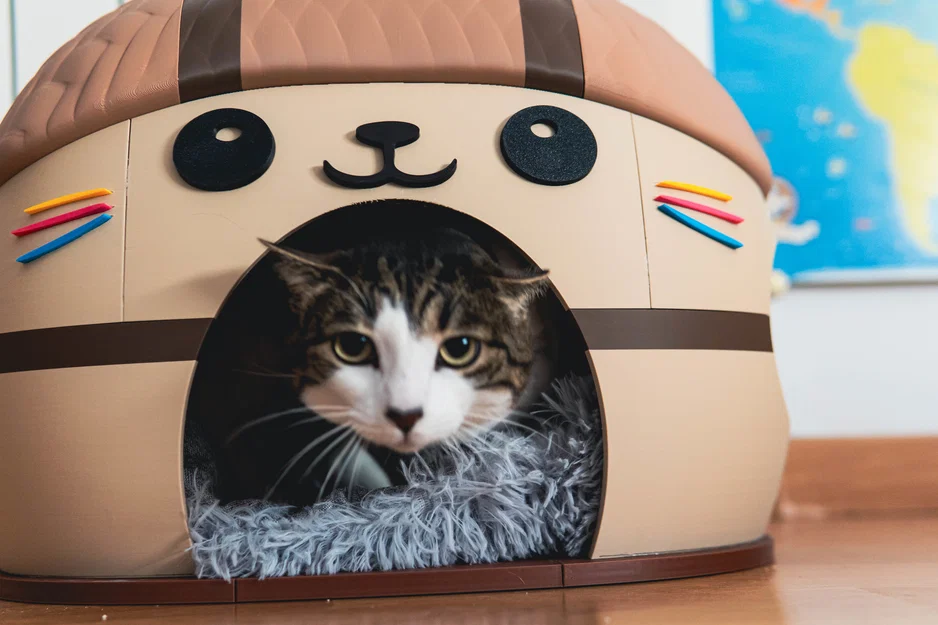 Nhà Mèo Kawai Dễ Thương - Ngôi Nhà Cho Thú Cưng Cỡ Lớn - Image 12