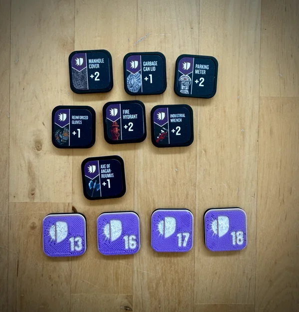 Bộ đế cho Token bản đồ Unmatched với mặt sau được đánh số - Image 2