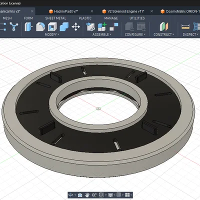 Mechanical Iris - Mô hình cơ chế cửa điều sáng 3D