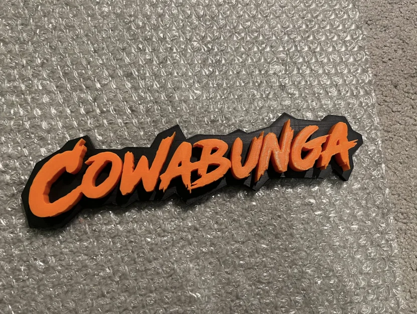 Mô hình trang trí Cowabunga TMNT in 3D phong cách Retro - Image 2