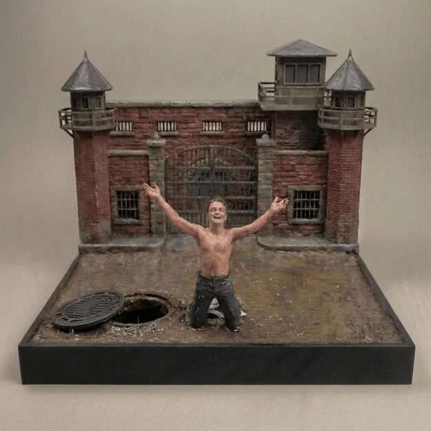 Mô hình 3D The Shawshank Redemption: Cảnh vượt ngục kinh điển - Image 1