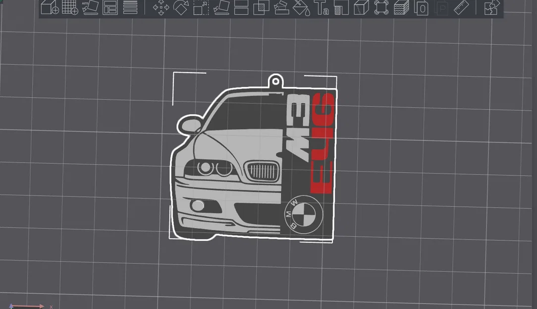 Móc khóa BMW M3 E46 - Mẫu thiết kế in 3D độc đáo - Image 2