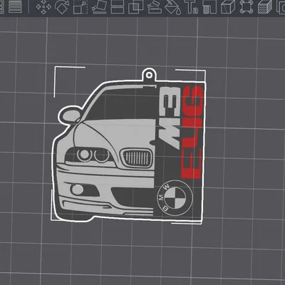 Móc khóa BMW M3 E46 - Mẫu thiết kế in 3D độc đáo