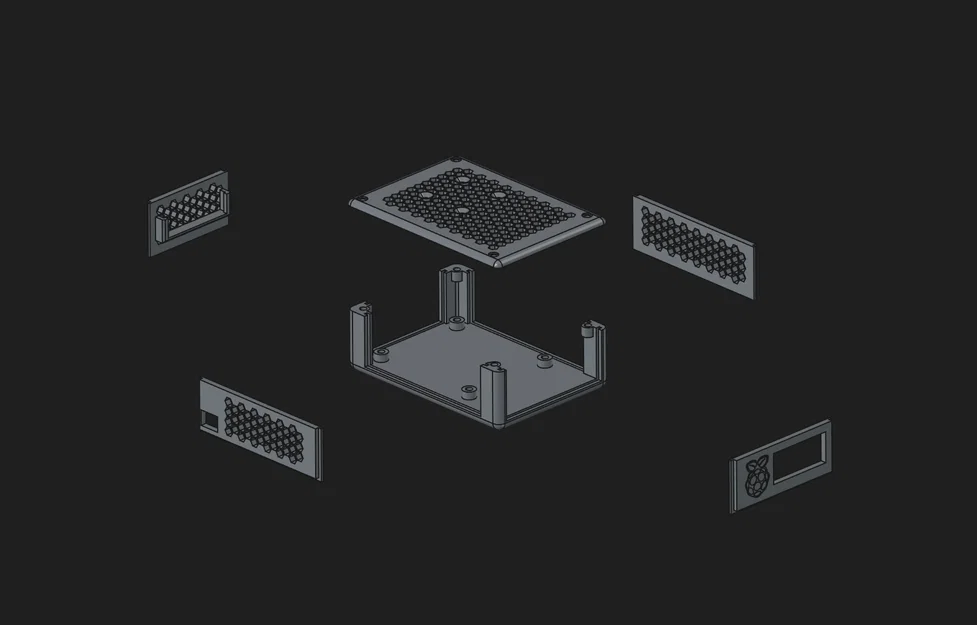 Vỏ case Raspberry Pi 3B+ in 3D thiết kế module linh hoạt - Image 12