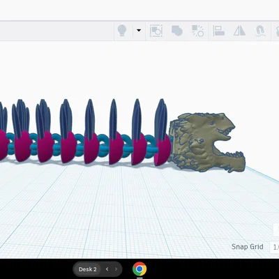 Mô hình rồng khớp nối 3D linh hoạt (Articulated Dragon) - Bản nâng cấp