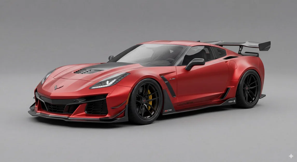 Mô hình 3D Chevrolet Corvette C7 Z06 độ siêu ngầu cho tín đồ xe thể thao - Image 1