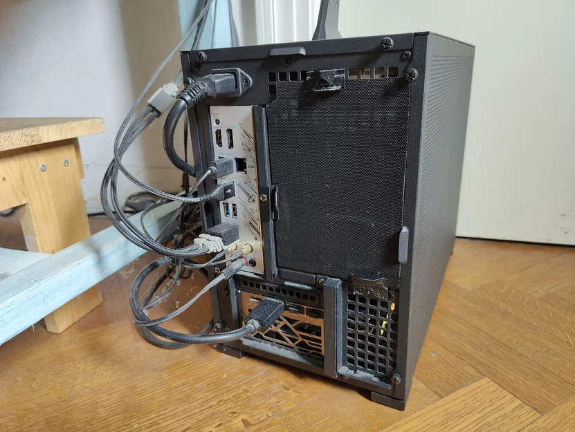 Bộ khung và giá đỡ lưới lọc bụi mặt sau cho vỏ máy Jonsbo D32 Pro - Image 1