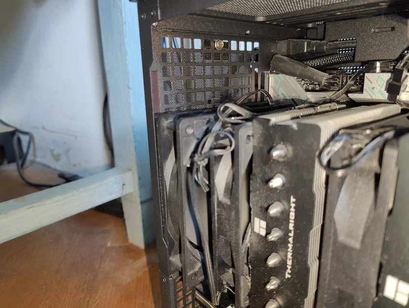 Bộ khung và giá đỡ lưới lọc bụi mặt sau cho vỏ máy Jonsbo D32 Pro - Image 4