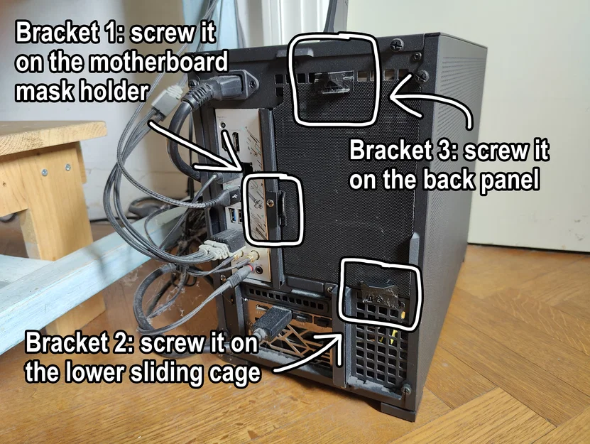 Bộ khung và giá đỡ lưới lọc bụi mặt sau cho vỏ máy Jonsbo D32 Pro - Image 5