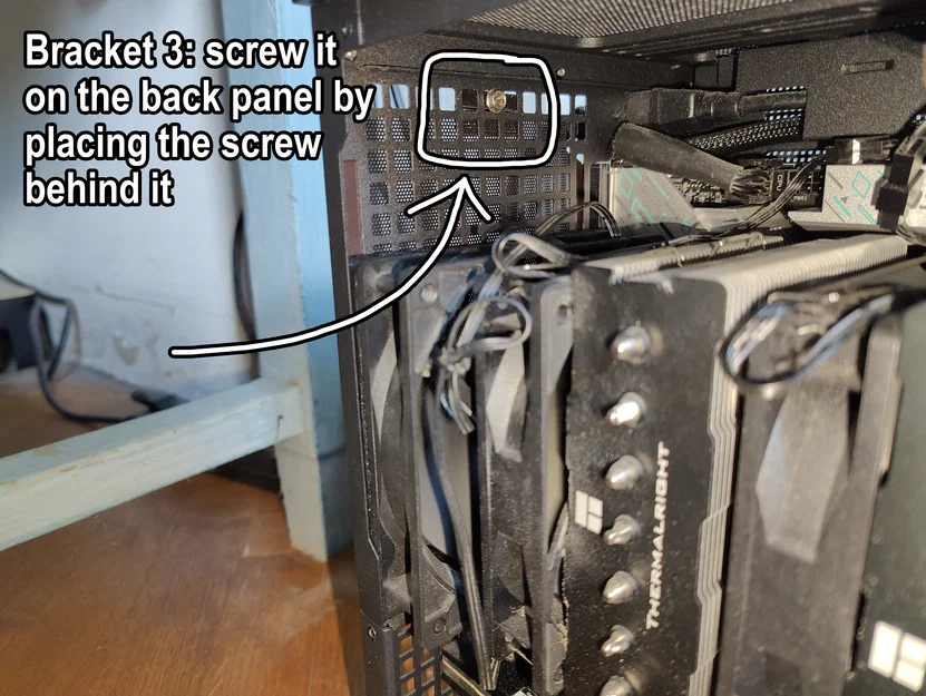 Bộ khung và giá đỡ lưới lọc bụi mặt sau cho vỏ máy Jonsbo D32 Pro - Image 6