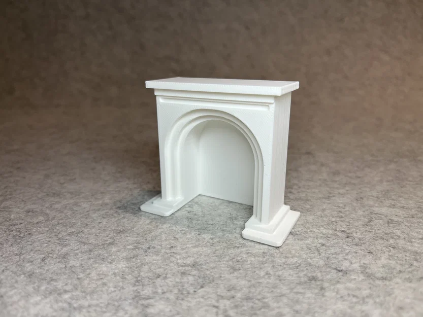 Mô hình lò sưởi cổ điển trang trí nhà búp bê tỉ lệ 1:18 - Image 1