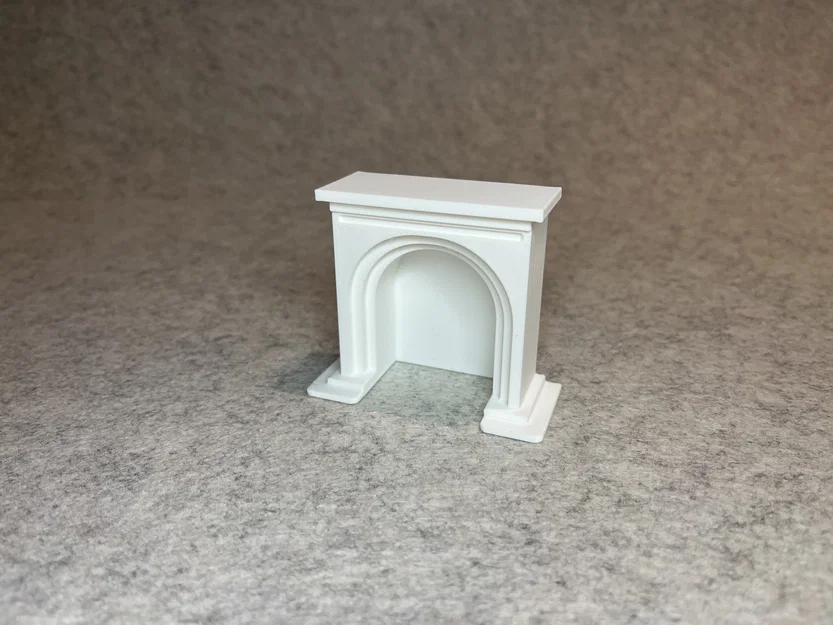 Mô hình lò sưởi cổ điển trang trí nhà búp bê tỉ lệ 1:18 - Image 2