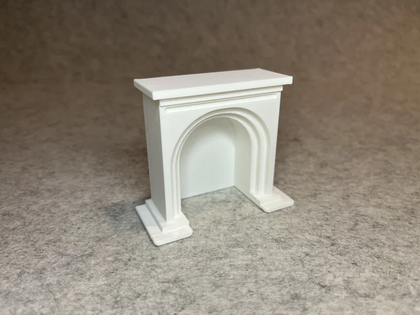 Mô hình lò sưởi cổ điển trang trí nhà búp bê tỉ lệ 1:18 - Image 3