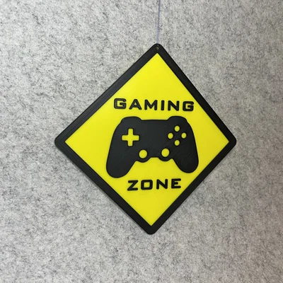 Biển hiệu treo tường Gaming Zone trang trí phòng game cực chất