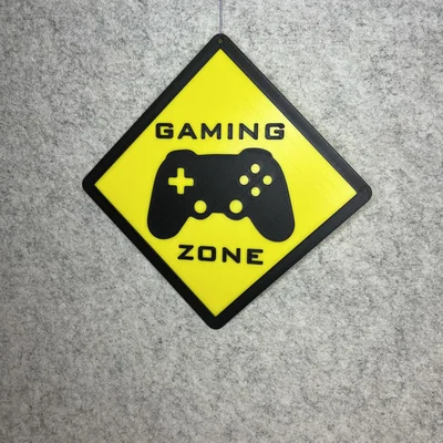 Biển hiệu treo tường Gaming Zone trang trí phòng game cực chất