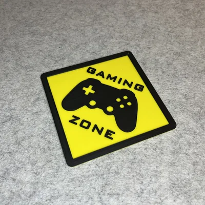 Biển hiệu treo tường Gaming Zone trang trí phòng game cực chất