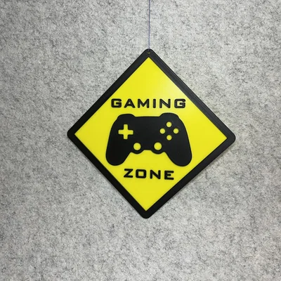 Biển hiệu treo tường Gaming Zone trang trí phòng game cực chất