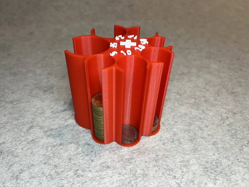 Khay phân loại tiền xu Thụy Sĩ (Swiss Franc coin sorter) in 3D - Image 5