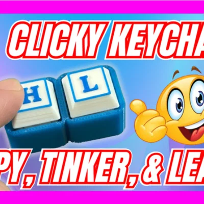 Móc khóa bấm Clicky Keychain - Đồ chơi xả stress độc đáo
