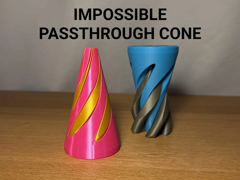 Mô hình Nón Xuyên thấu 'Impossible Passthrough Cone' - Image 1
