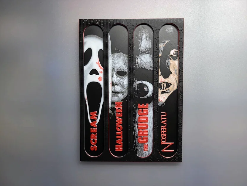 Bộ bookmark chủ đề phim kinh dị kèm khung treo - Image 1