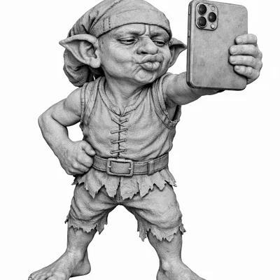 Goblin đang tạo dáng selfie