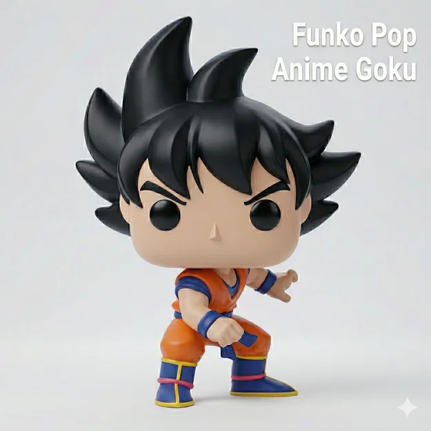 Mô hình 3D Goku phong cách Funko Pop siêu đáng yêu cho fan Anime - Image 1
