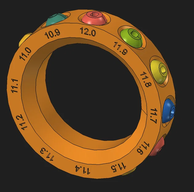 Mẫu kiểm tra dung sai khớp cầu in liền khối, hốc 12mm, bi hụt 0.1mm - Image 1