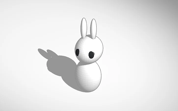 Mô hình chú thỏ trắng trang trí đáng yêu in 3D - Image 1