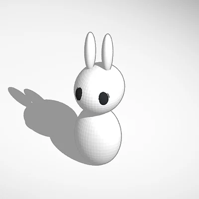 Mô hình chú thỏ trắng trang trí đáng yêu in 3D