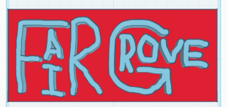 Mẫu logo Fair Grove Eagles in 3D phong cách chữ viết tay - Image 1