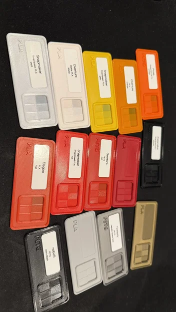 Mẫu swatch thử filament với chỗ dán nhãn 14x40mm - Image 1