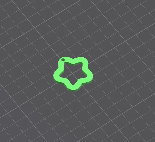 Mẫu in 3D hình ngôi sao bo tròn (Rounded Star) xinh xắn cho móc khóa - Image 2