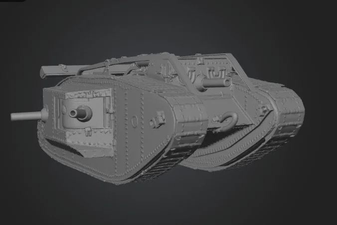 Mô hình 3D Xe tăng cổ điển Mark IV (1917-1920) chất lượng cao - Image 1