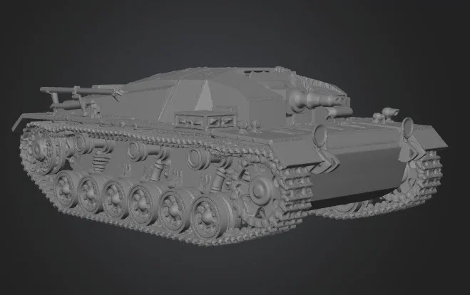 Mô hình xe tăng StuG III (1940-1945) in 3D chi tiết sắc nét - Image 1