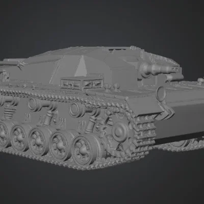 Mô hình xe tăng StuG III (1940-1945) in 3D chi tiết sắc nét