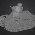 Mô hình in 3D xe tăng cổ điển Renault FT (1917-1945) siêu chi tiết - Thumbnail 1