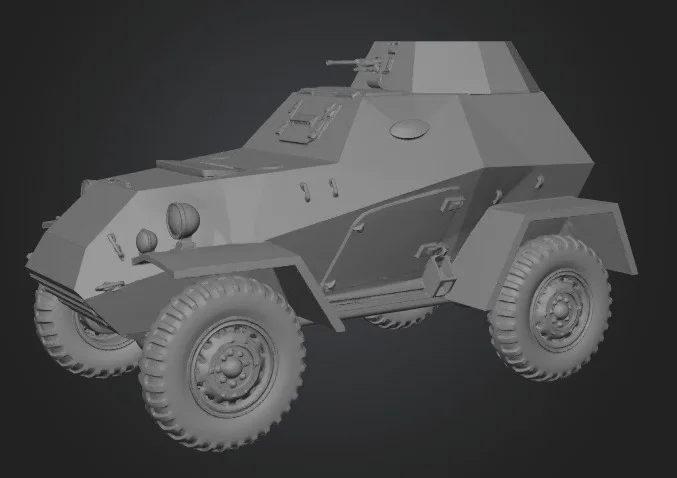 Mô hình in 3D xe bọc thép trinh sát hạng nhẹ BA-64 (1941-1950s) - Image 1