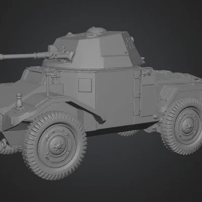 Mô hình xe bọc thép Panhard 178 (1932-1964) in 3D chi tiết