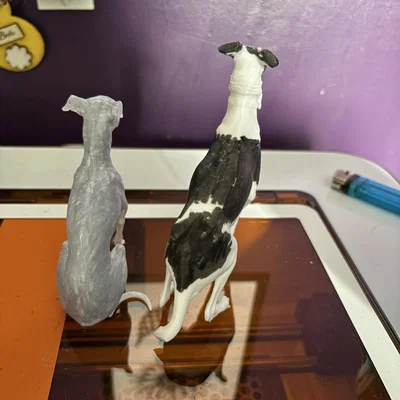 Mô hình in 3D cặp chó Whippet thanh thoát trang trí nhà cửa