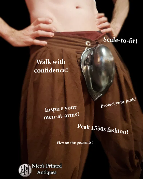 The Codpiece - Giáp Che Hạ Bộ Hiệp Sĩ Thế Kỷ 16 Chính Xác - Image 3