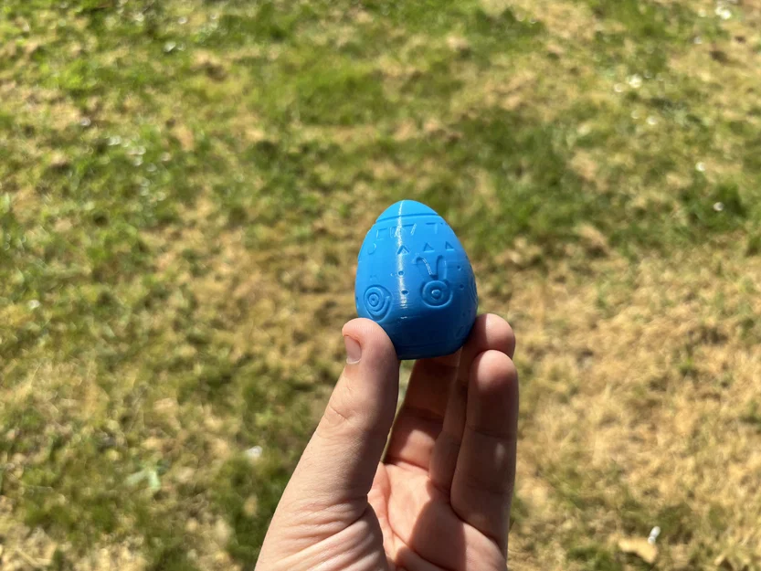 Trứng Phục sinh in 3D không cần Support - Họa tiết hình học trang trí - Image 2