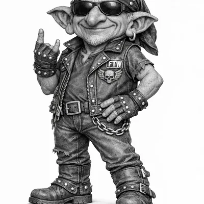Mô hình Biker goblin (Yêu tinh chạy xe)